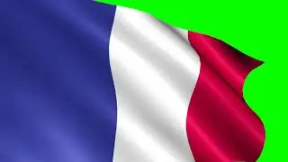 France Flag #2 - 4K Green screen FREE high quality effects