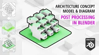 Model, render, and post-process architecture diagrams in Blender Eevee