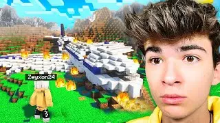 SONO SOPRAVVISSUTO allo SCHIANTO di UN AEREO in Minecraft