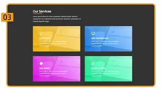 #3 Responsive Our Services Section Using HTML and CSS | Crown Coder