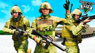 FRANKLIN, MICHAEL, and TREVOR JOIN THE ARMY in GTA 5!