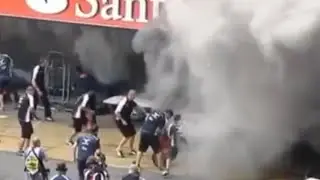 Heavy fire in the Williams box after the race and team celebrations!🔥 😳