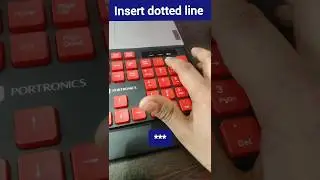 how to insert dotted line in word with shortcut Key 
