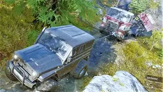 Almost Slid Down a Cliff - SnowRunner Highlights