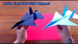 Avião Caça de papel Top gum - Como fazer dobradura Origami
