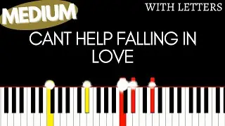 ELVIS PRESLEY - Cant Help Falling In Love | Medium Piano tutorial Cover