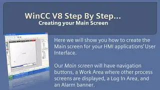 WinCC v8.0 Step By Step 7: Create Main Screen Graphics Designer 🎨Learn SCADA Programming  