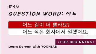 Korean Grammar #46 – Question Word (6) 어느