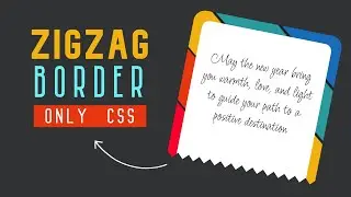 How to Create Zig-Zag Border using HTML & Pure CSS