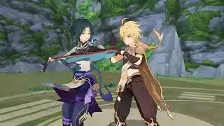 MMD Genshin Wrestling - Aether vs Xiao