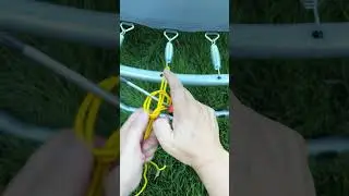 Smart Trick for Installing Trampoline Springs Only With a Rope 