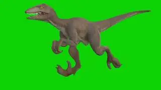 Dinosaur Run Green screen l HD