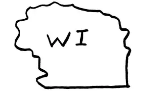 How to Draw the Outline Map of Wisconsin | Easy Step-by-Step USA State Drawing @XYZArts007