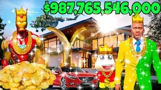 FRANKLIN TOUCH ANYTHING BECOME GOLD || EVERYTHING IS FREE IN GTA V
