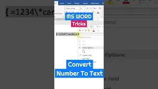 Convertion of Number to Text in MS Word #viral #Microsoft #windows #msoffice #computer