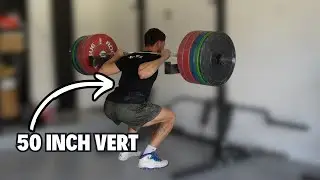 Vertical Jump Training: Half Squatting 425+ For Reps.. Getting WAY Stronger!