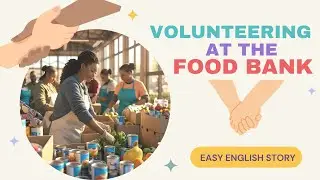 Mia Story- Volunteering at the Food Bank| Improve English Skills| Listen and Learn: English Story