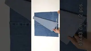 DIY old jeans recycle tote bag
