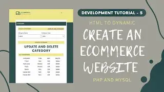 Update and Delete Category || Create an Ecommerce Website using PHP MYSQL and AJAX