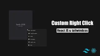 How to create custom right click / context menu with react js & tailwindcss