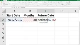 Excel EDATE Function