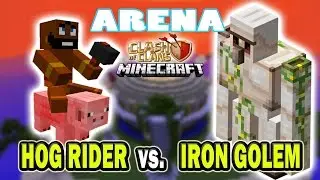 Minecraft Arena Battle HOG RIDER vs IRON GOLEM