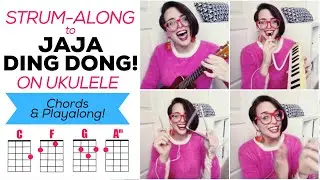 JaJa Ding Dong | UKULELE TUTORIAL & COVER | Eurovision Song Contest Movie