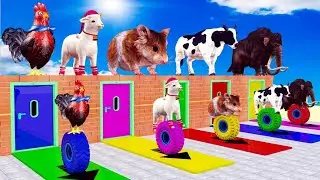 Cow Mammoth Elephant Rooster Mouse Sheep Guess The Right Key ESCAPE ROOM CHALLENGE Animals Tire Game