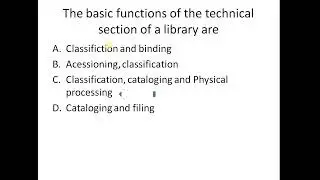 Library Science Mcqs Part 2 || Library Science Academy