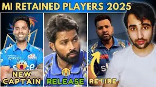 Mumbai Indians Top 5 Retained Players in IPL 2025 Mega Auction | MI Squad 2025 | Hardik, Rohit, SKY