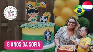 VLOG: Festa futebol Brasil | 8 anos da Sofia |Festa brasileira na Holanda