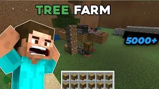 Tree Farm Automatic Minecraft 1.19 || Pocket Edition || PE || Easy Tutorial ||How to make tree farm