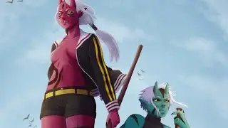 Red & Blue Oni Speedpaint - Aki&Fuyu