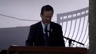 President Herzog at funeral of murdered hostage Hersh Goldberg Polin