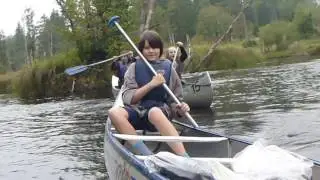 Paddling på Lillån med Tångaskolans 8c