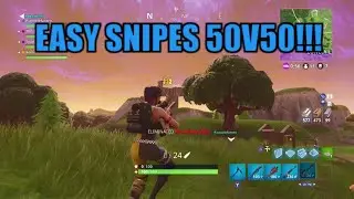 Easy snipes! 50v50 highlights! Console. Fortnite