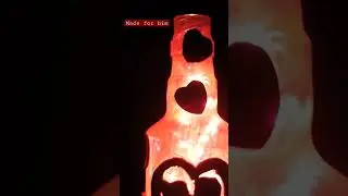 how to make romantic decorative glass bottle light #shorts