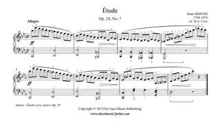Bertini : Etude in C minor, Op. 29, No. 7