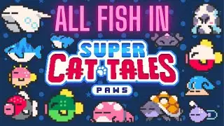 All fish in Super Cat Tales Paws (Including Rare and Golden Fish)