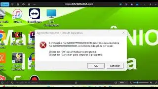 A Instrução no 0x00007FFDD20D5CBA referenciou a memória (A memória não pode ser read) | Resolvido