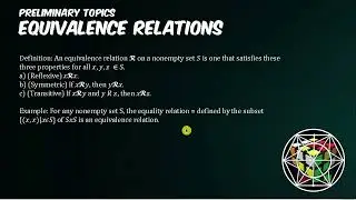 Lecture 3| Preliminary Topics