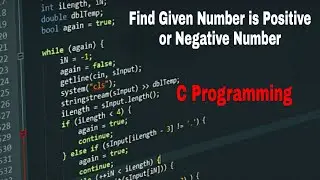 C Program to Find If Number is Positive or Negative or Zero | C Programming | 