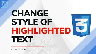 CSS Tips and Tricks (Part 3): Change Style of Highlighted Text using CSS 