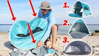 How To Fold A Pop-Up Beach Tent (3 Different Sun Shelter Designs)