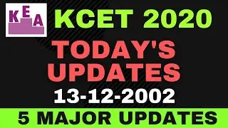 KCET 2020 Latest Updates today | KCET 2020 Latest news | Karnataka CET updates | UGNEET updates NEWS