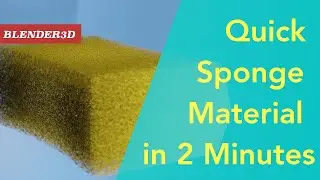 How to create procedural sponge material in Blender in 2 minutes cycles