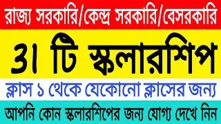 31 টি স্কলারশিপ নিয়ে আলোচনা। সব ধরনের স্টুডেন্টদের জন্য। Scholarship Online Application |