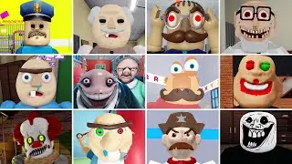 Troll Face Obby Roblox Escaping From Grandpa School, Lego Barry, Clown PennyWise, Cowboy Robby, Boby