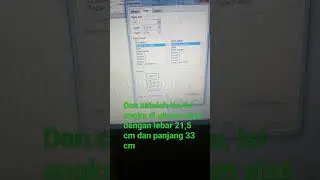 cara membuat dokumen atau file ukuran F4 di microsoft word, bukan legal atau letter