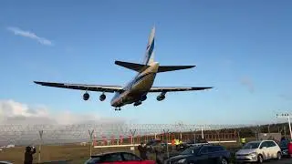 Plane spotting: Antonov A124 call signal VDA5790 approaching Airport Nuremberg, Germany